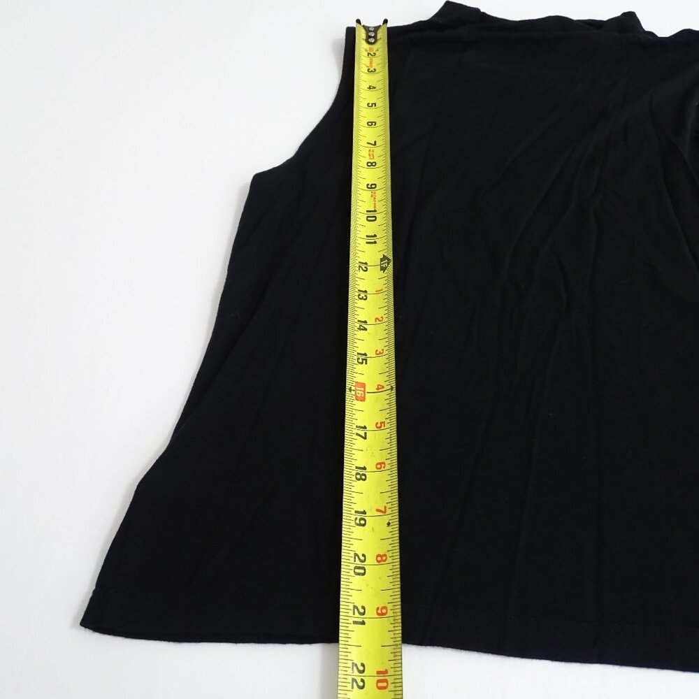 Christian Siriano Sleeveless Black Top Mock Neck Muscle T-shirt Women Size XL - Picture 6 of 6